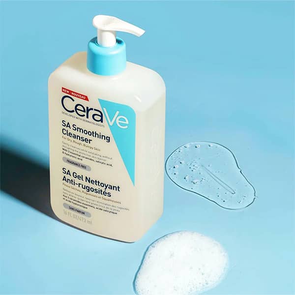 ژل شوینده ضد جوش پوست خشک و دهیدراته سراوی Cerave Sa Smoothing Cleanser 473Ml